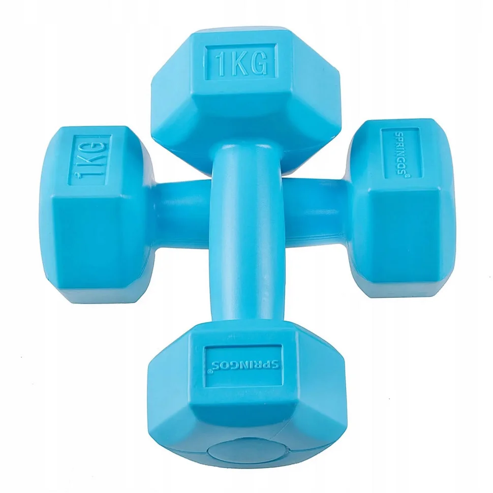 Гантелі литі Hex Springos FA1030, 2 x 1 кг, 2 x 1 кг 