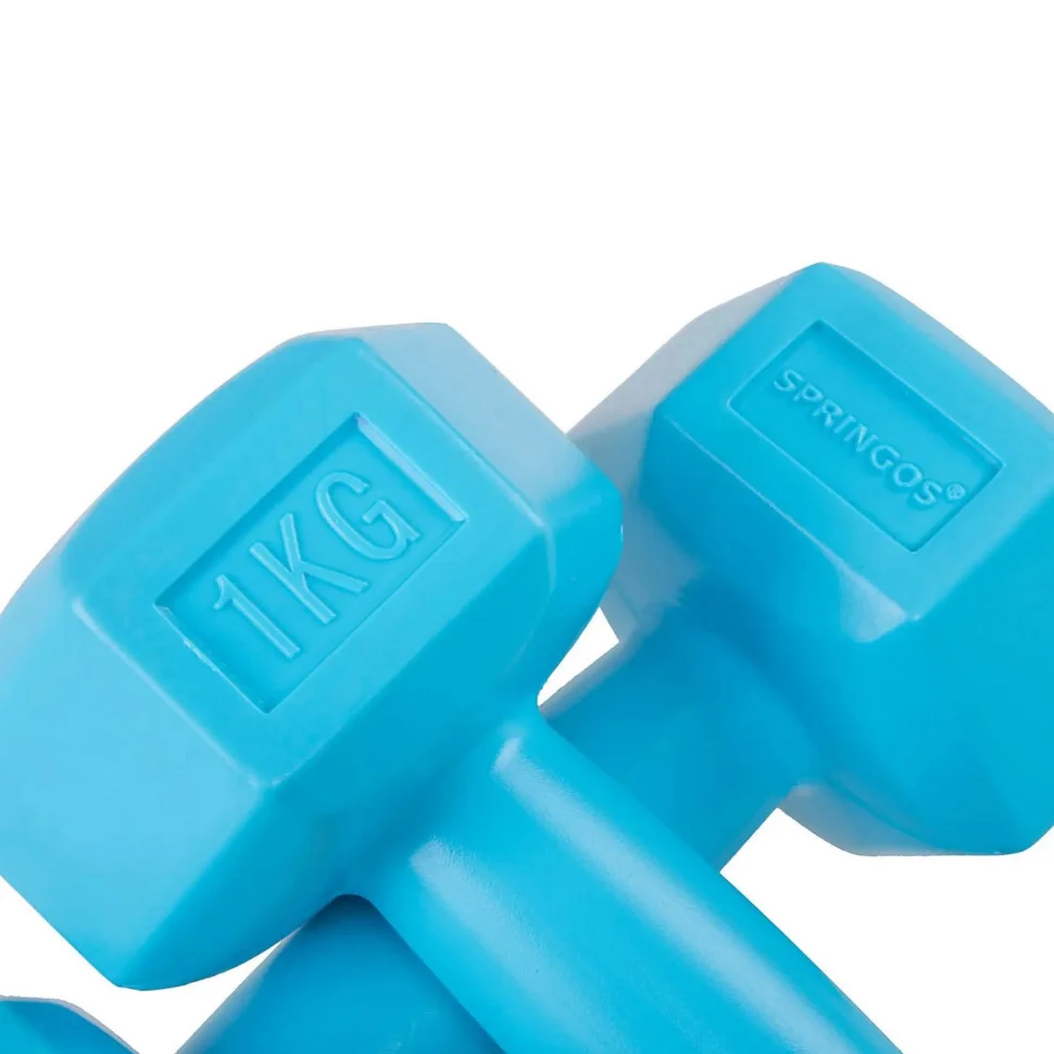 Гантелі литі Hex Springos FA1030, 2 x 1 кг, 2 x 1 кг 