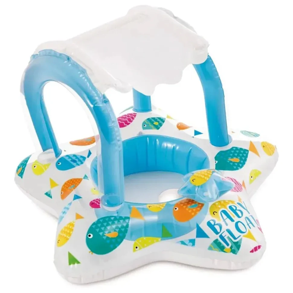 Дитячий надувний пліт Зірочка Intex 56573(Blue) розмір 81 x 79 см