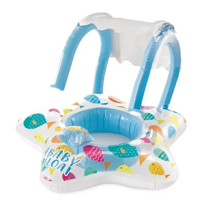 Дитячий надувний пліт Зірочка Intex 56573(Blue) розмір 81 x 79 см
