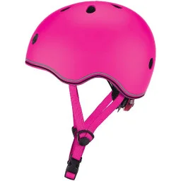 Детский защитный шлем EVO LIGHTS GLOBBER 506-110 с фонариком, розовый, XXS 45-51см