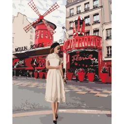 Картина за номерами "Moulin Rouge" Ідейка KHO4657, 40х50 см