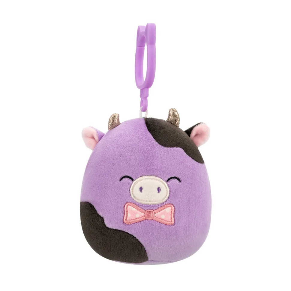 Мягкая игрушка на клипсе Коровка Олекси Squishmallows SQCP00463, 9 см