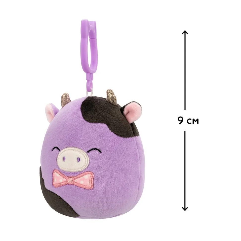 Мягкая игрушка на клипсе Коровка Олекси Squishmallows SQCP00463, 9 см