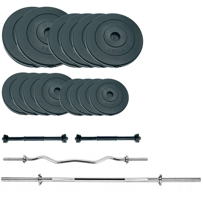 Набір штанг + гантелі Gym Set 2 Rock Pro Newt NE-PL-SET2-115, 115 кг