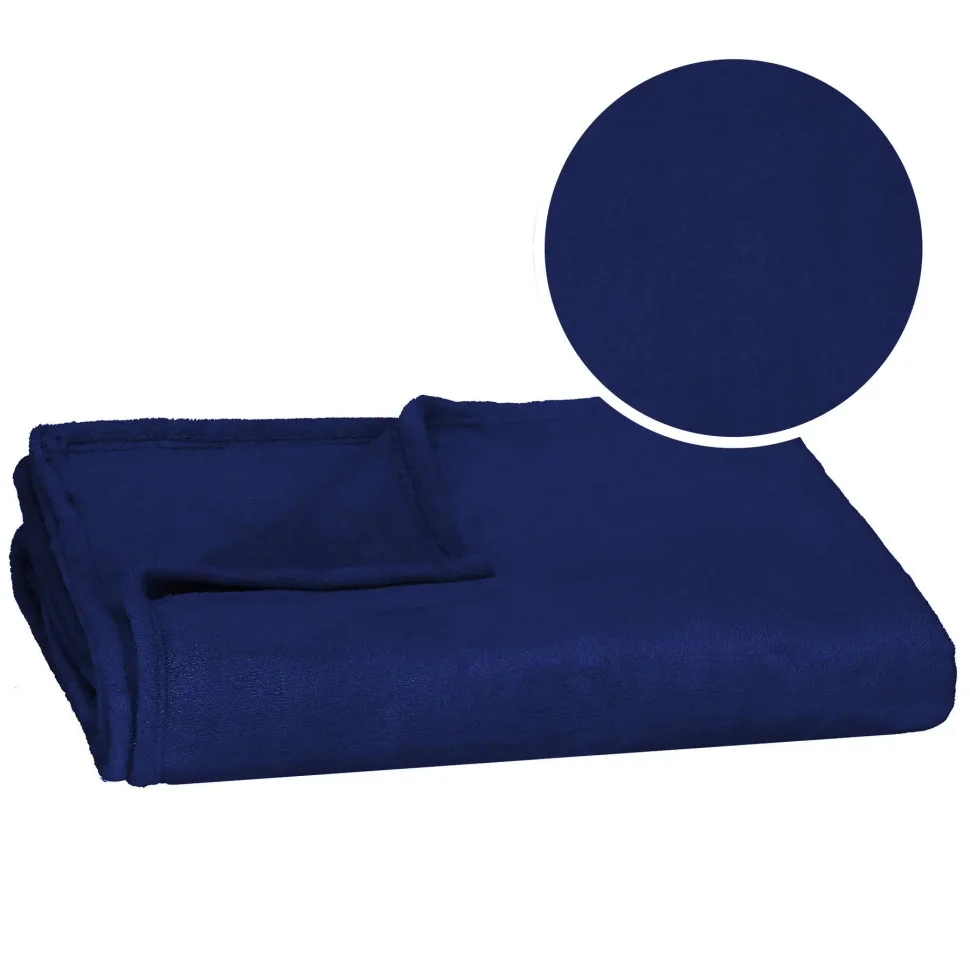 Плед-покрывало Luxurious Blanket Springos HA7211 темно-синий 200x220 см