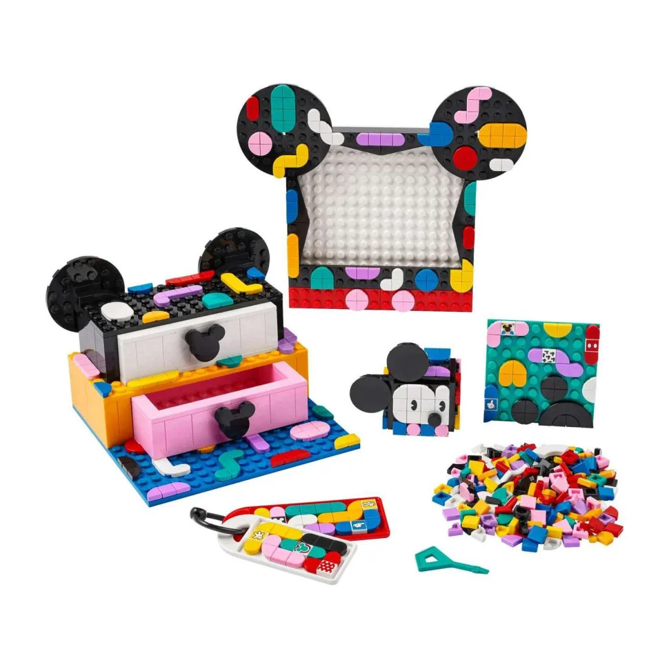 Конструктор LEGO DOTS Коробка «Снова в школу» из Микки и Минни Маусами 41964