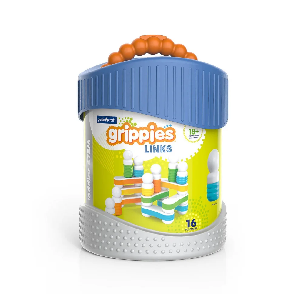 Магнітний конструктор Grippies Links Guidecraft G8317, 16 деталей