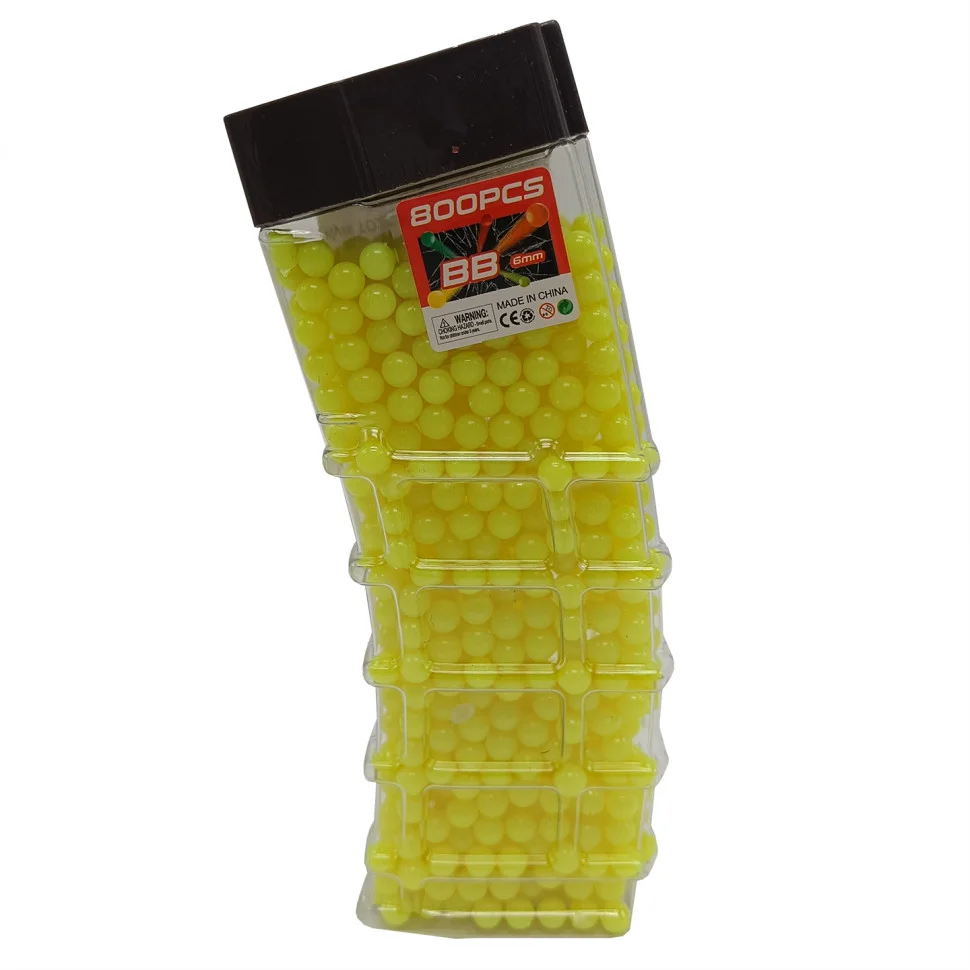 Пластикові кульки (пульки) для дитячої зброї Bambi TD2023132(Yellow) 6 мм, 800 шт