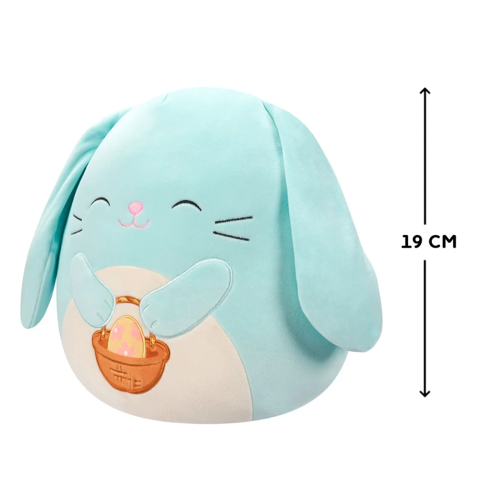 Мягкая игрушка Зайчик Ксин с корзинкой Squishmallows SQER00823, 19 см