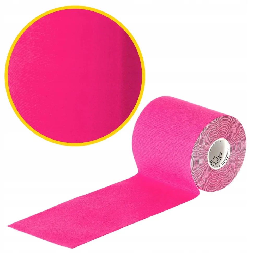 Стрічка кінезіологічна (кінезіо тейп) 4FIZJO 4FJ0547 Pink 7.5 см 5 м