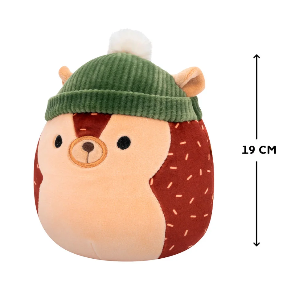 Мягкая игрушка Ёжик Ганс в шапочке Squishmallows SQHV00031, 19 см