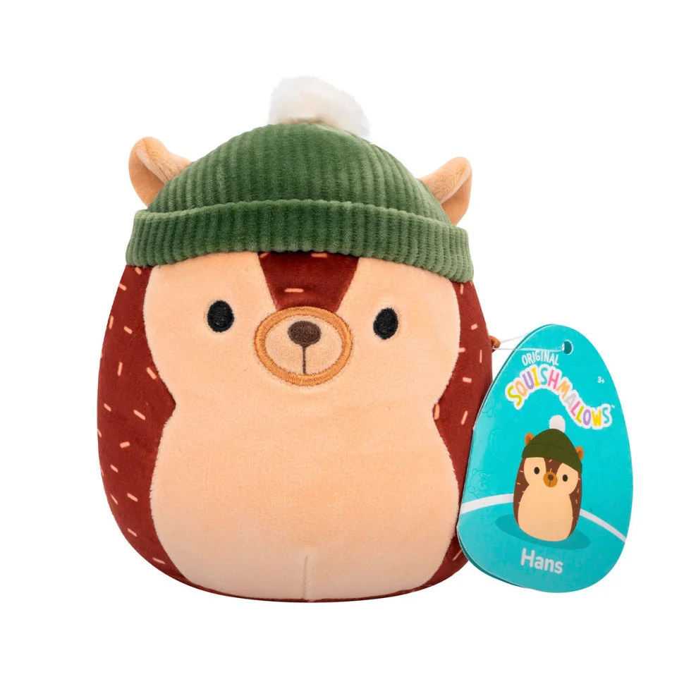 Мягкая игрушка Ёжик Ганс в шапочке Squishmallows SQHV00031, 19 см