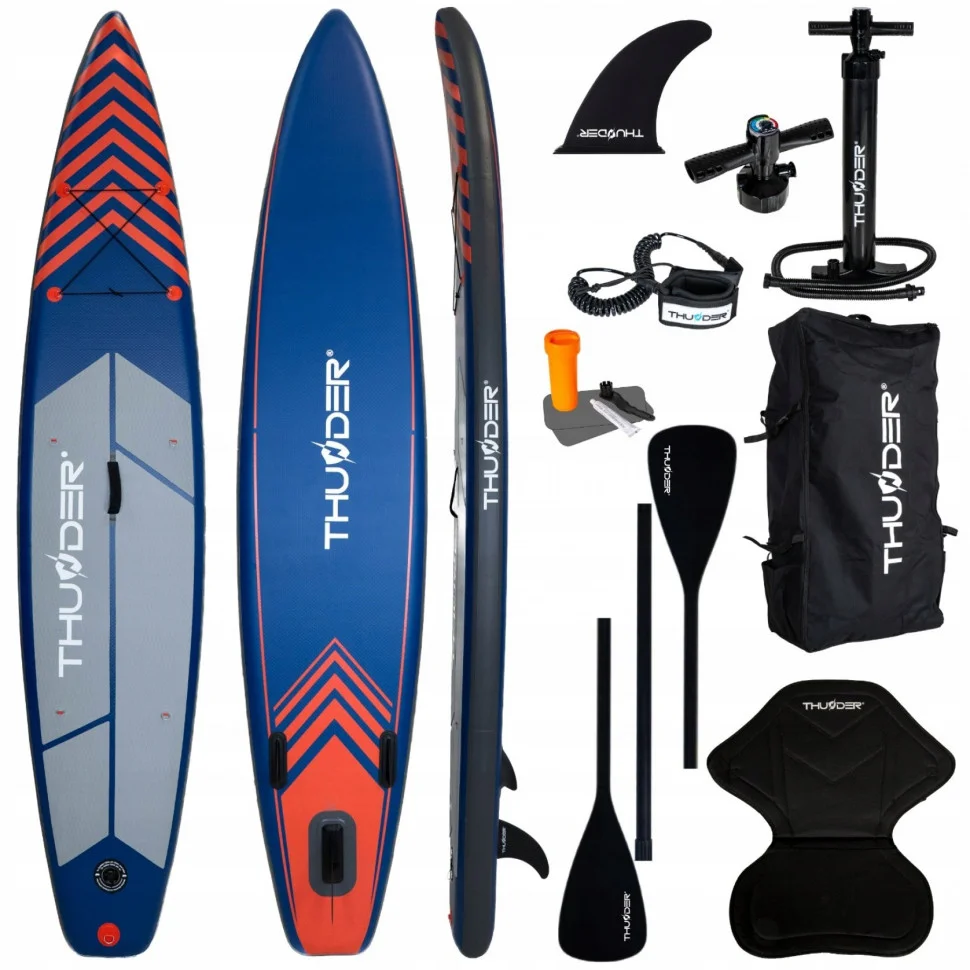 Надувна SUP дошка Steel Thunder з веслом Red 365 см