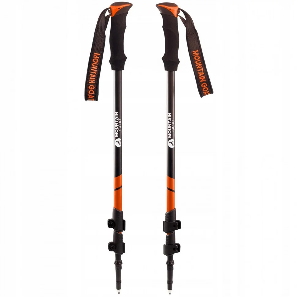 Трекінгові палиці Goat Peak+ Mountain MG0006, 60-135 см, Black/Orange