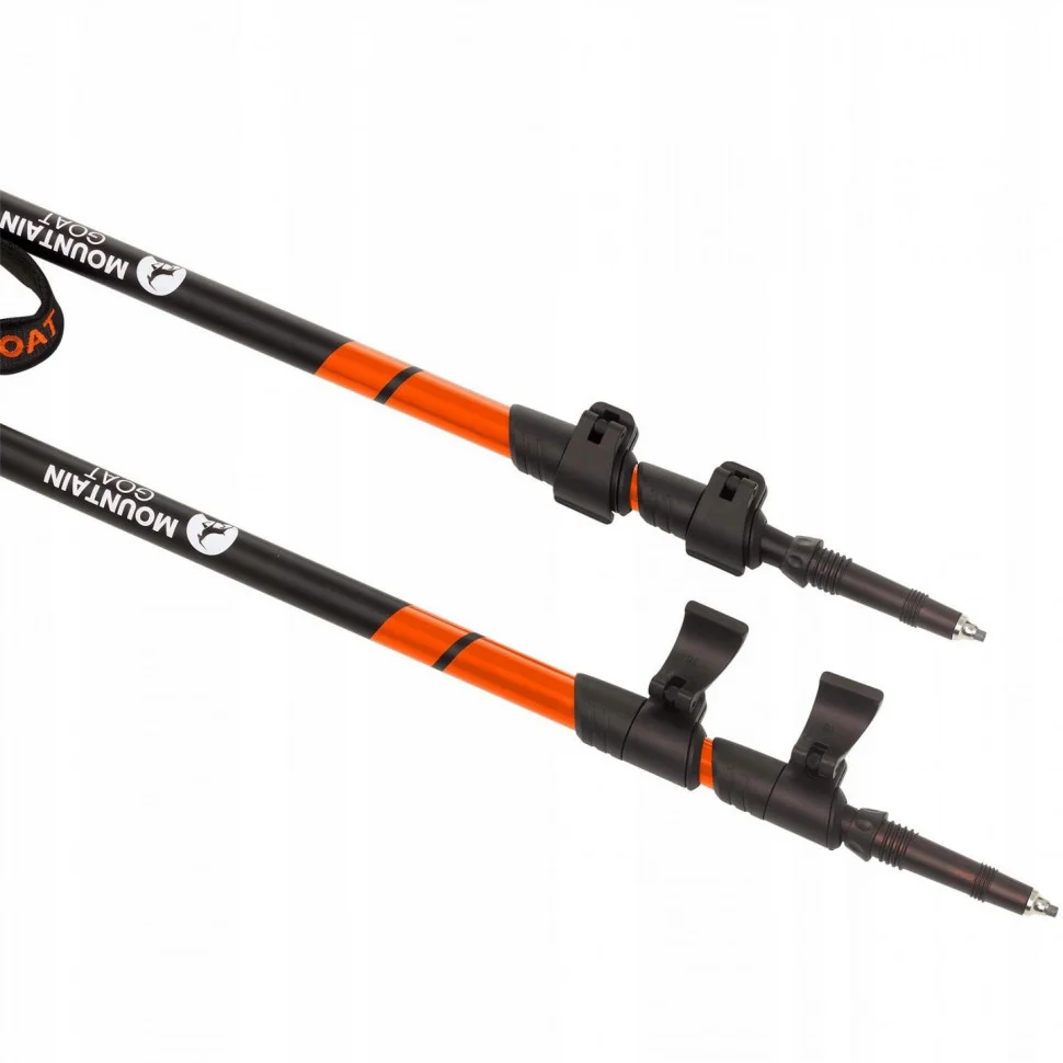 Трекінгові палиці Goat Peak+ Mountain MG0006, 60-135 см, Black/Orange