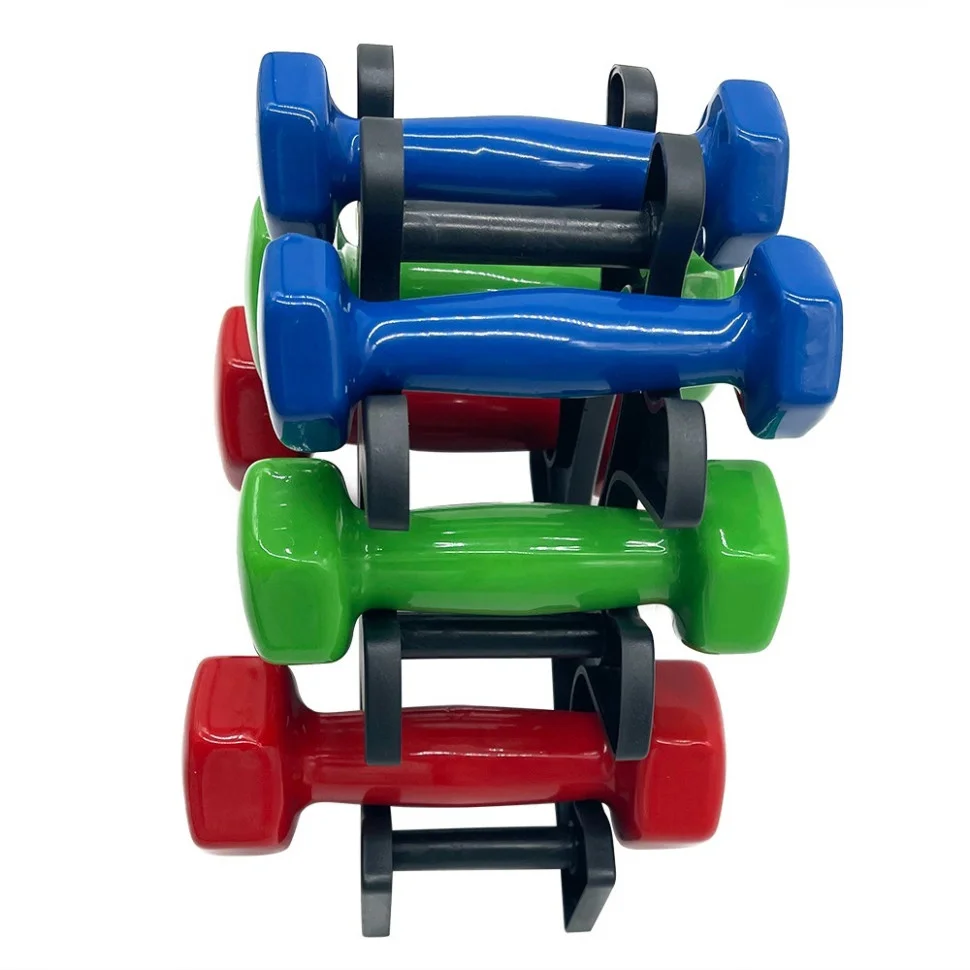 Набор виниловых гантелей на подставке Vinyl Dumbbell Set Newt NE-VIN-127, 2 шт по 2 кг, 3 кг, 4 кг