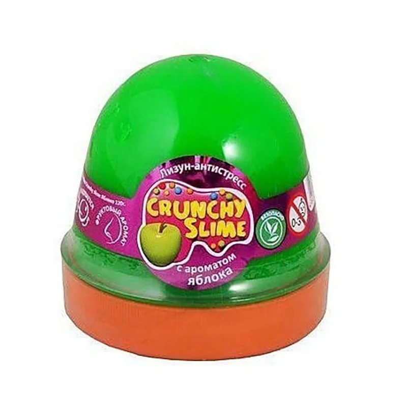 Лизун-антистрес TM Mr.Boo Crunchy slime 80088MB Яблуко 120 г