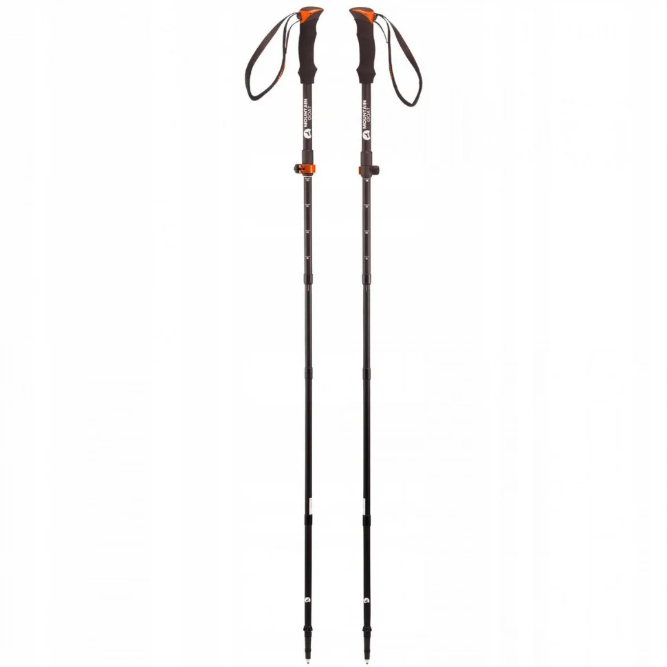 Трекінгові палиці Goat Pro+ Mountain MG0008, 43-130 см, Black/Orange