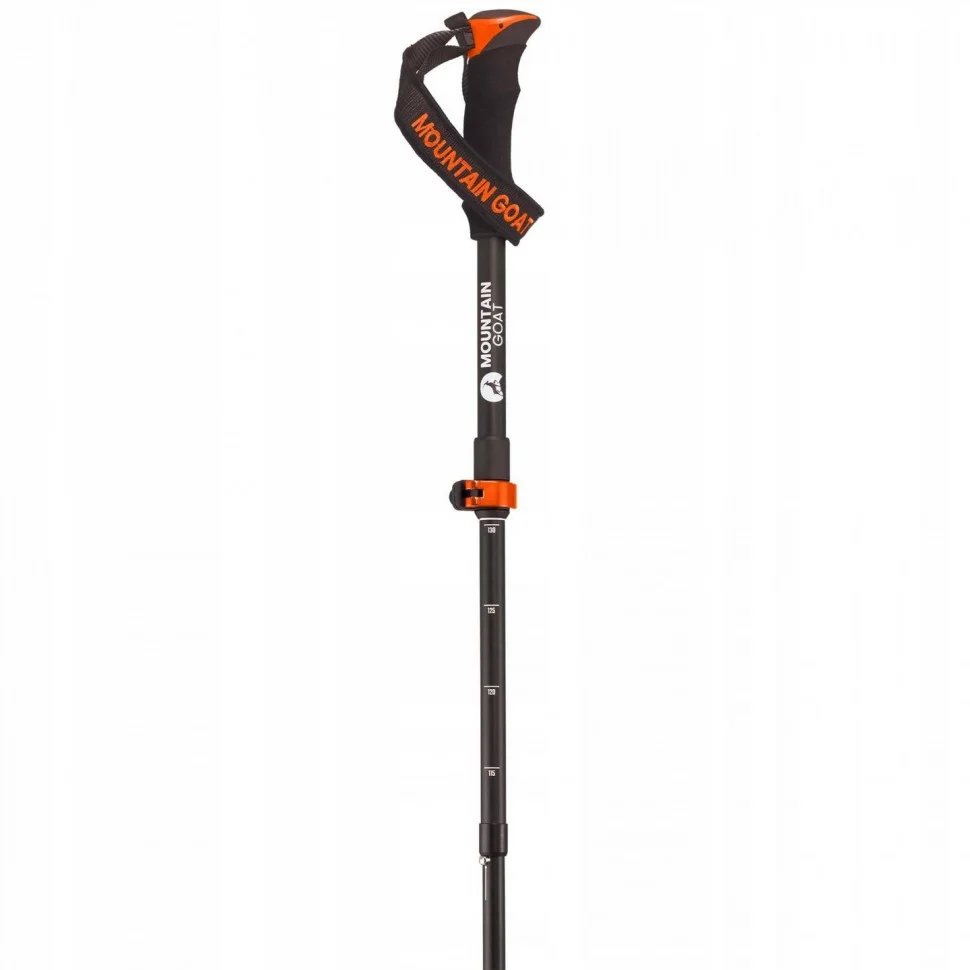 Трекінгові палиці Goat Pro+ Mountain MG0008, 43-130 см, Black/Orange