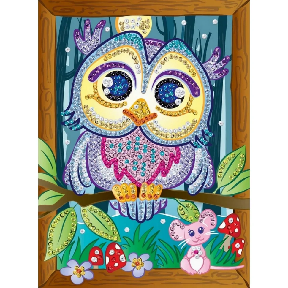 Набор для творчества Sequin Art SMOOGLES Сова SA1812