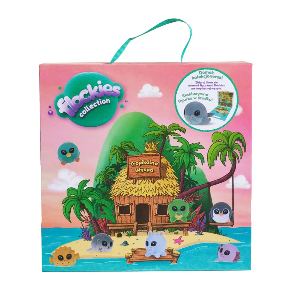 Игровой коллекционный набор Тропический остров Flockies FLO0415 домик, эксклюзивная фигурка