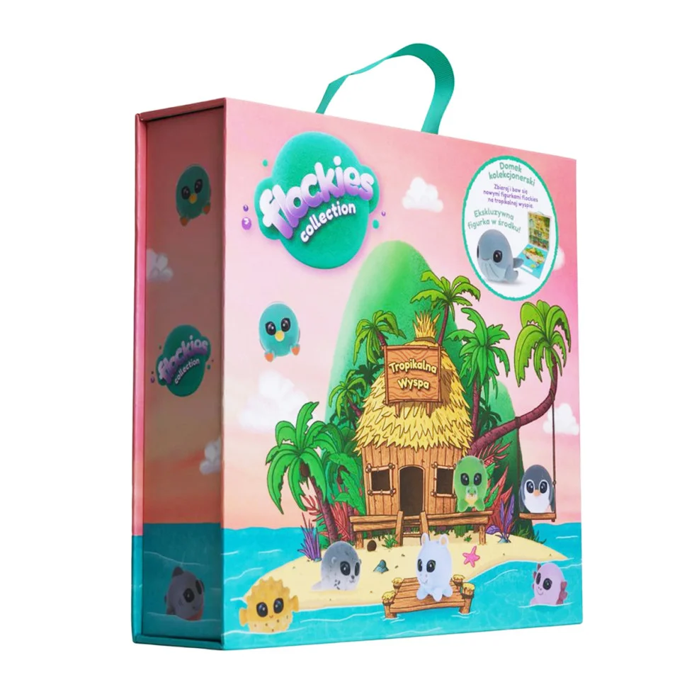 Игровой коллекционный набор Тропический остров Flockies FLO0415 домик, эксклюзивная фигурка