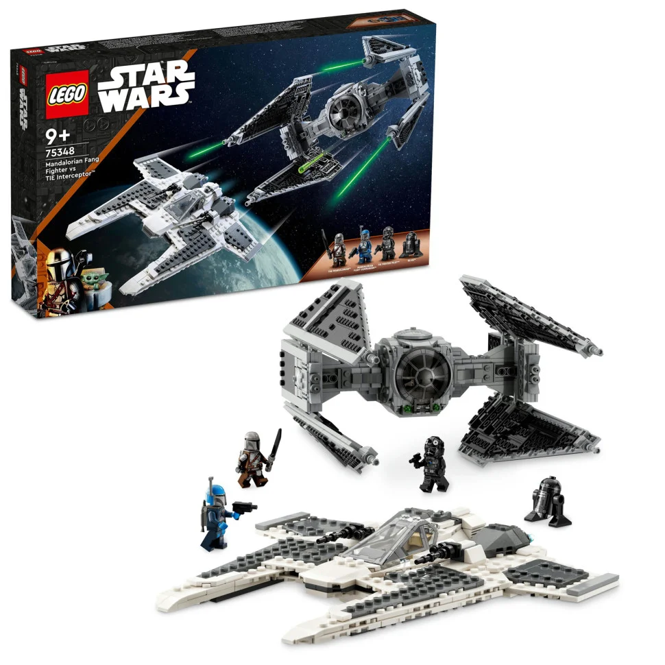 Конструктор LEGO Star Wars™ Мандалорский истребитель против перехватчика TIE 75348, 957 деталей