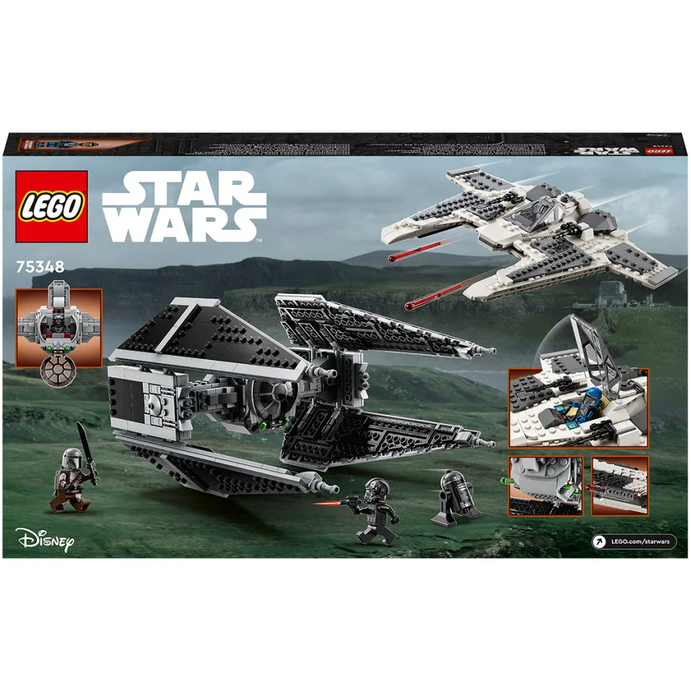 Конструктор LEGO Star Wars™ Мандалорский истребитель против перехватчика TIE 75348, 957 деталей
