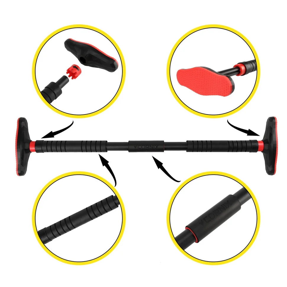 Турнік розсувний Pro Cornix XR-0285 Black/Red, розмір 100 х 150 см