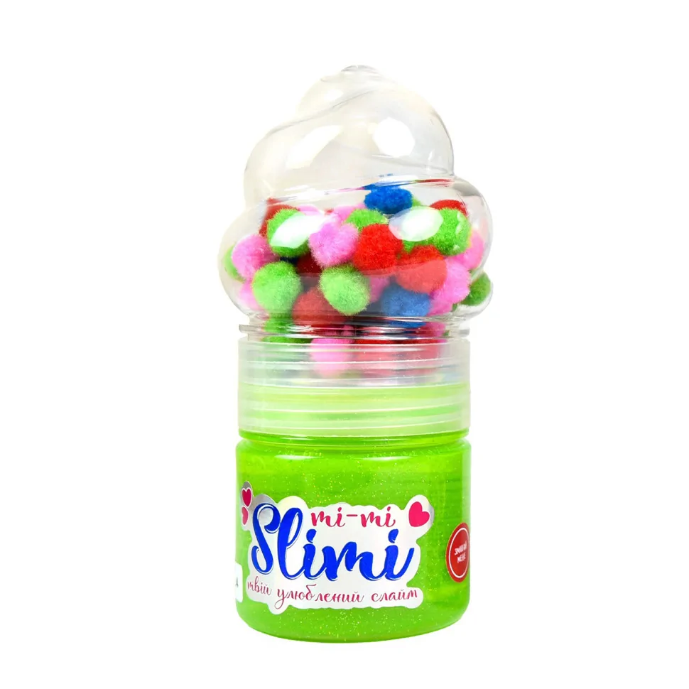 Іграшка-антистрес Слайм Mi-mi Slimi Strateg 71827ST(Green), з помпонами
