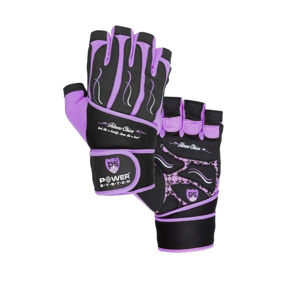 Перчатки для фитнеса Fitness Chica Power System PS-2710_XS_Purple, XS 20 см