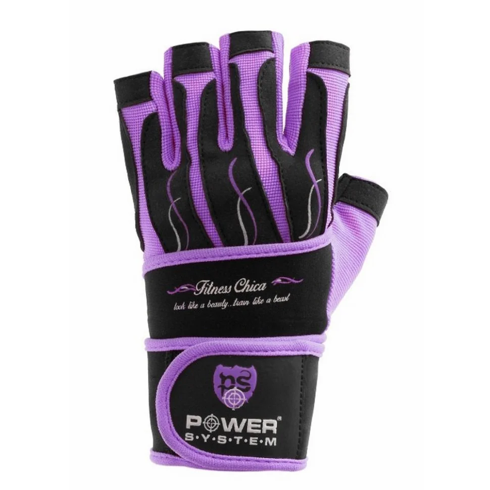 Перчатки для фитнеса Fitness Chica Power System PS-2710_XS_Purple, XS 20 см