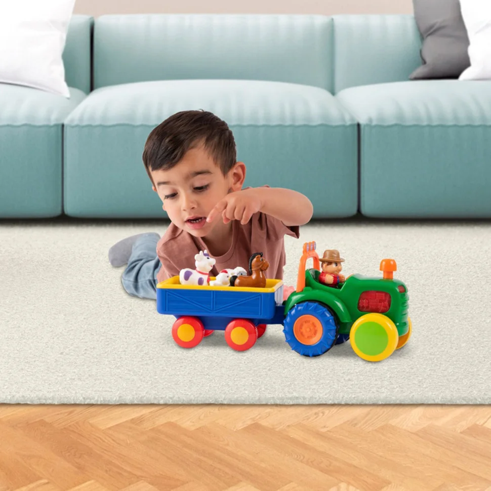 Игровой набор Трактор с трейлером Kiddi Smart 63180 на украинском языке 