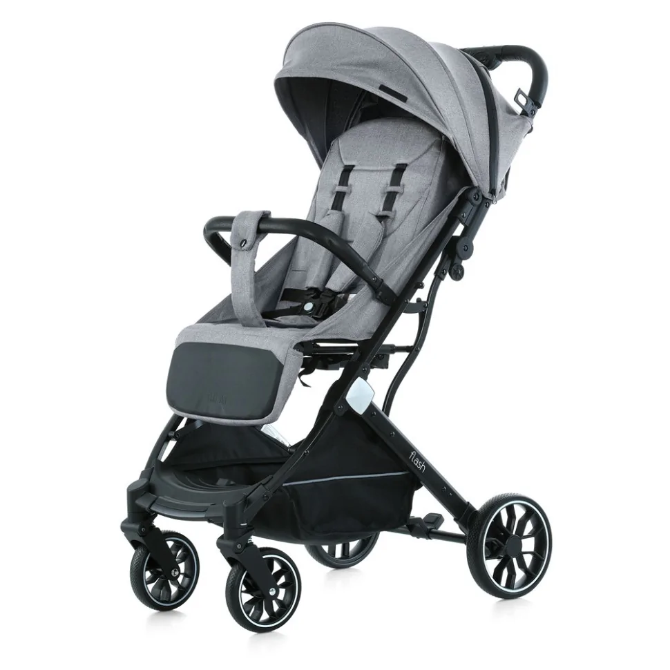 Детская прогулочная коляска FLASH Bambi M 5727-1 Silver Gray