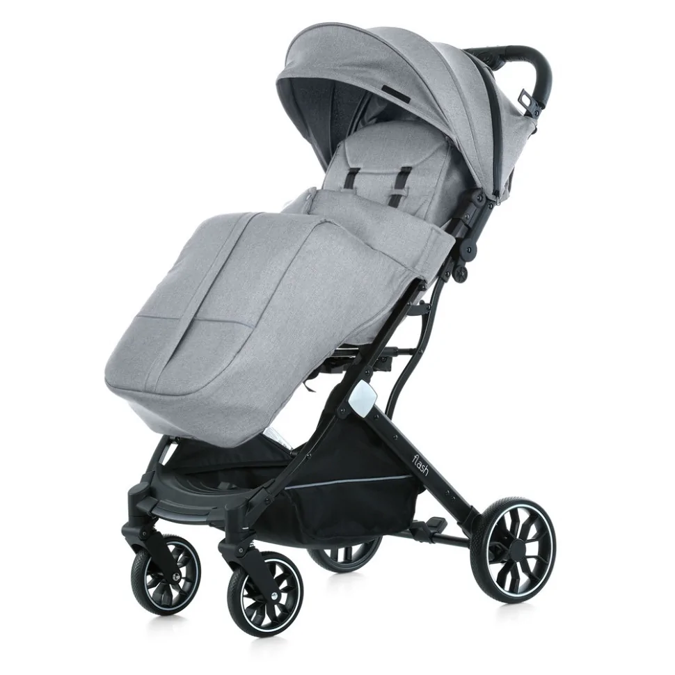 Детская прогулочная коляска FLASH Bambi M 5727-1 Silver Gray