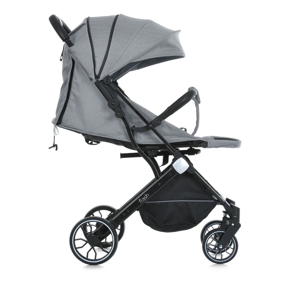 Детская прогулочная коляска FLASH Bambi M 5727-1 Silver Gray