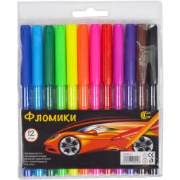Фломастер 12 цветов "Фломики" "C" (858-12) CR550-12