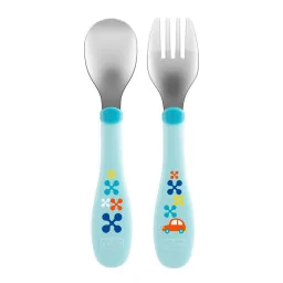 Дитячий набір Ложка+вилка Chicco 16102.20.00 із нержавіючої сталі 18М+