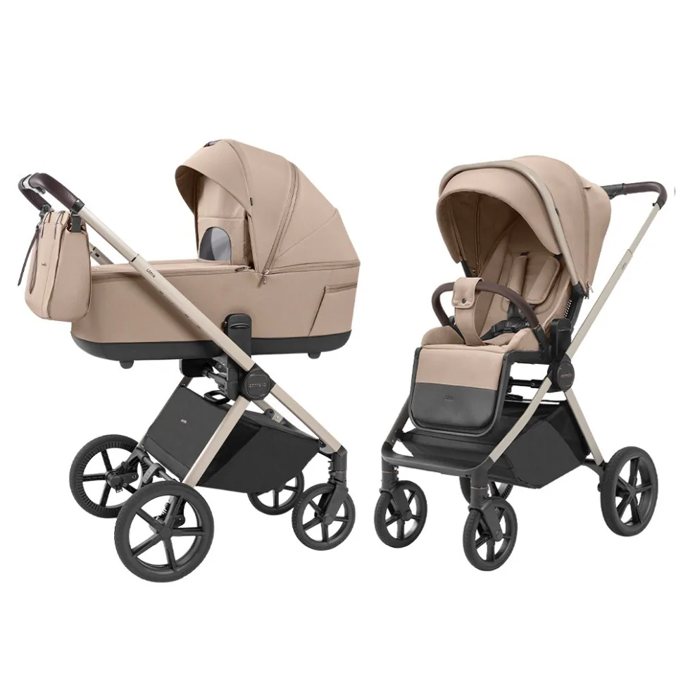 Детская универсальная коляска 2 в 1 Ultra Carrello CRL-6527 Floral Beige 