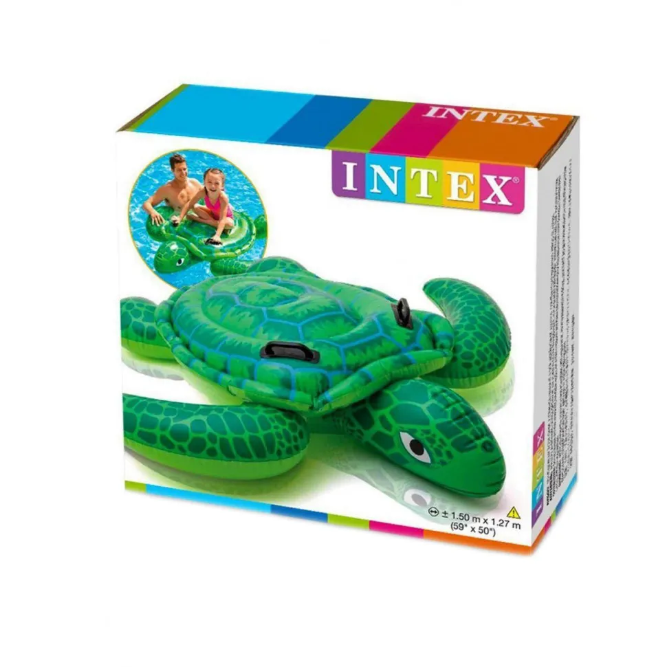 Дитячий надувний плотик для катання Intex 57524 «Черепаха», 150x127 см