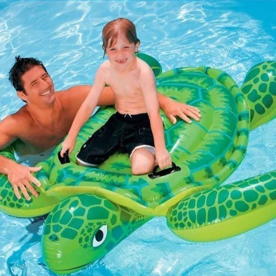 Дитячий надувний плотик для катання Intex 57524 «Черепаха», 150x127 см