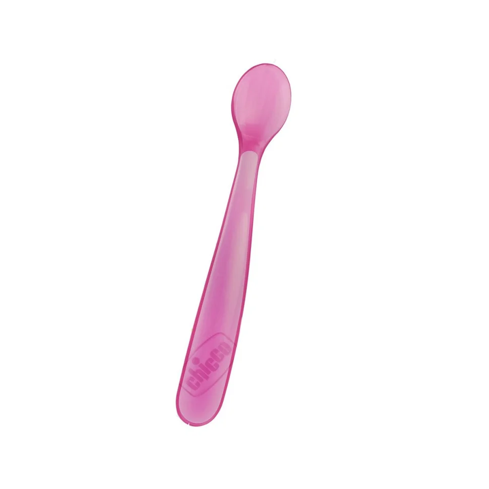 Дитяча силіконова ложка Chicco 06828.11 рожева 2 шт