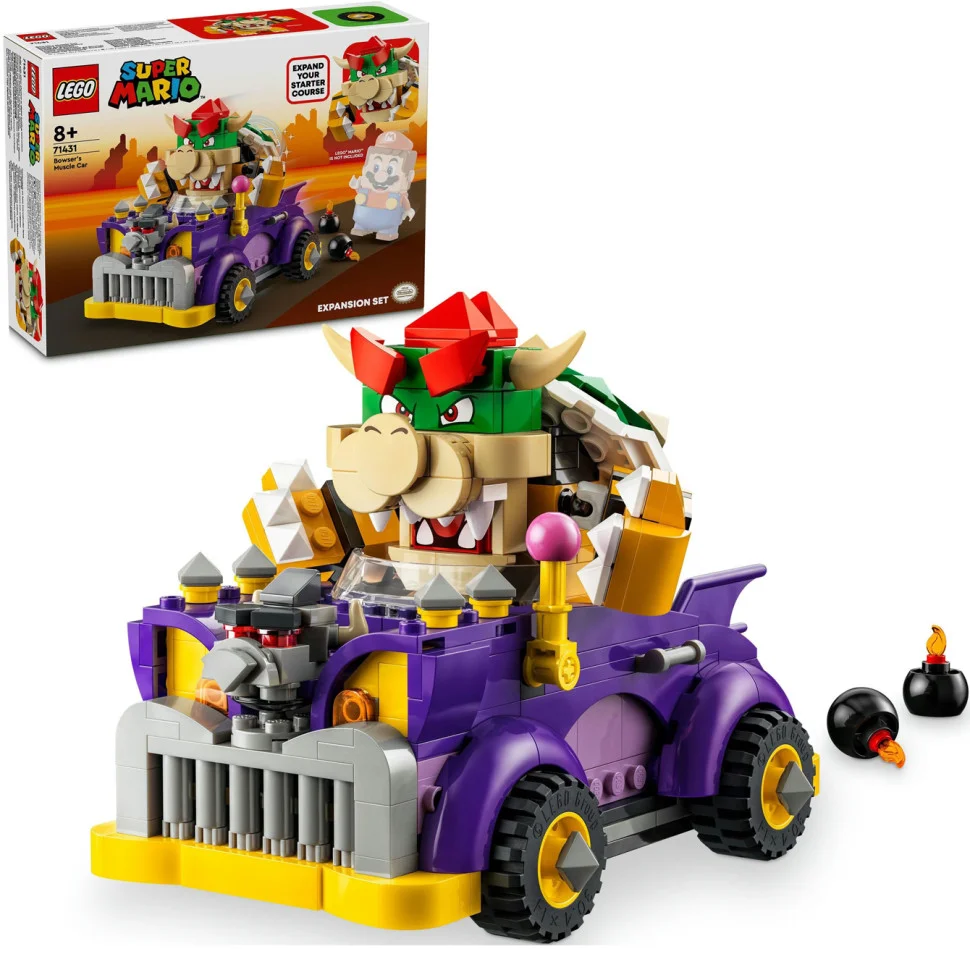 Конструктор LEGO Super Mario Маслкар Bowser. Дополнительный набор 71431, 458 деталей
