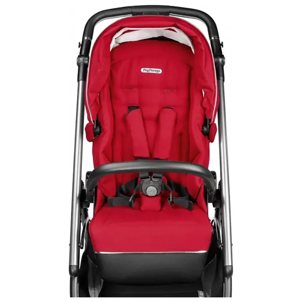 Коляска 2в1 Veloce Shine Peg-Perego PACK-VEL2100000004, красная