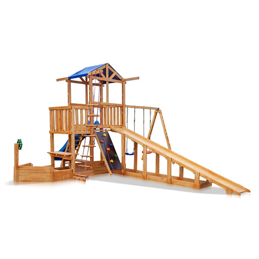 Детская площадка Капитан с зимней горкой SportBaby Babyland-13 длина горки 3 метра