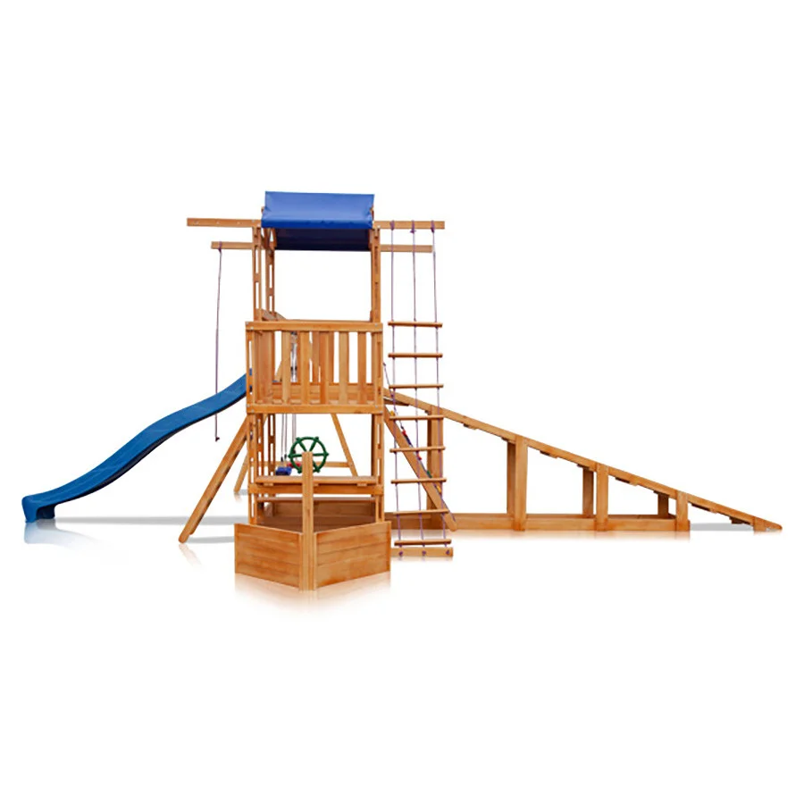 Детская площадка Капитан с зимней горкой SportBaby Babyland-13 длина горки 3 метра