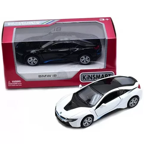 Модель легковой машинки BMW i8 Kinsmart KT5379W инерционная