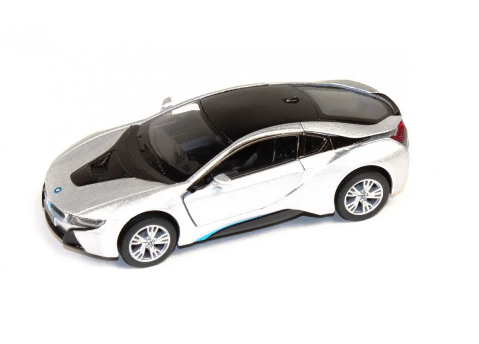 Модель легковой машинки BMW i8 Kinsmart KT5379W инерционная