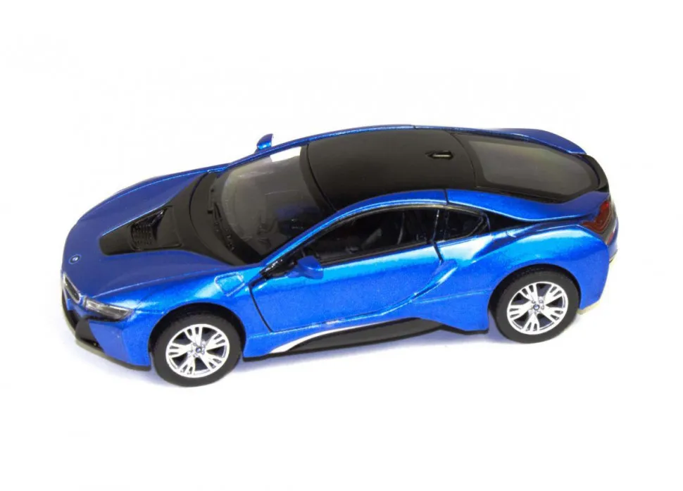 Модель легковой машинки BMW i8 Kinsmart KT5379W инерционная
